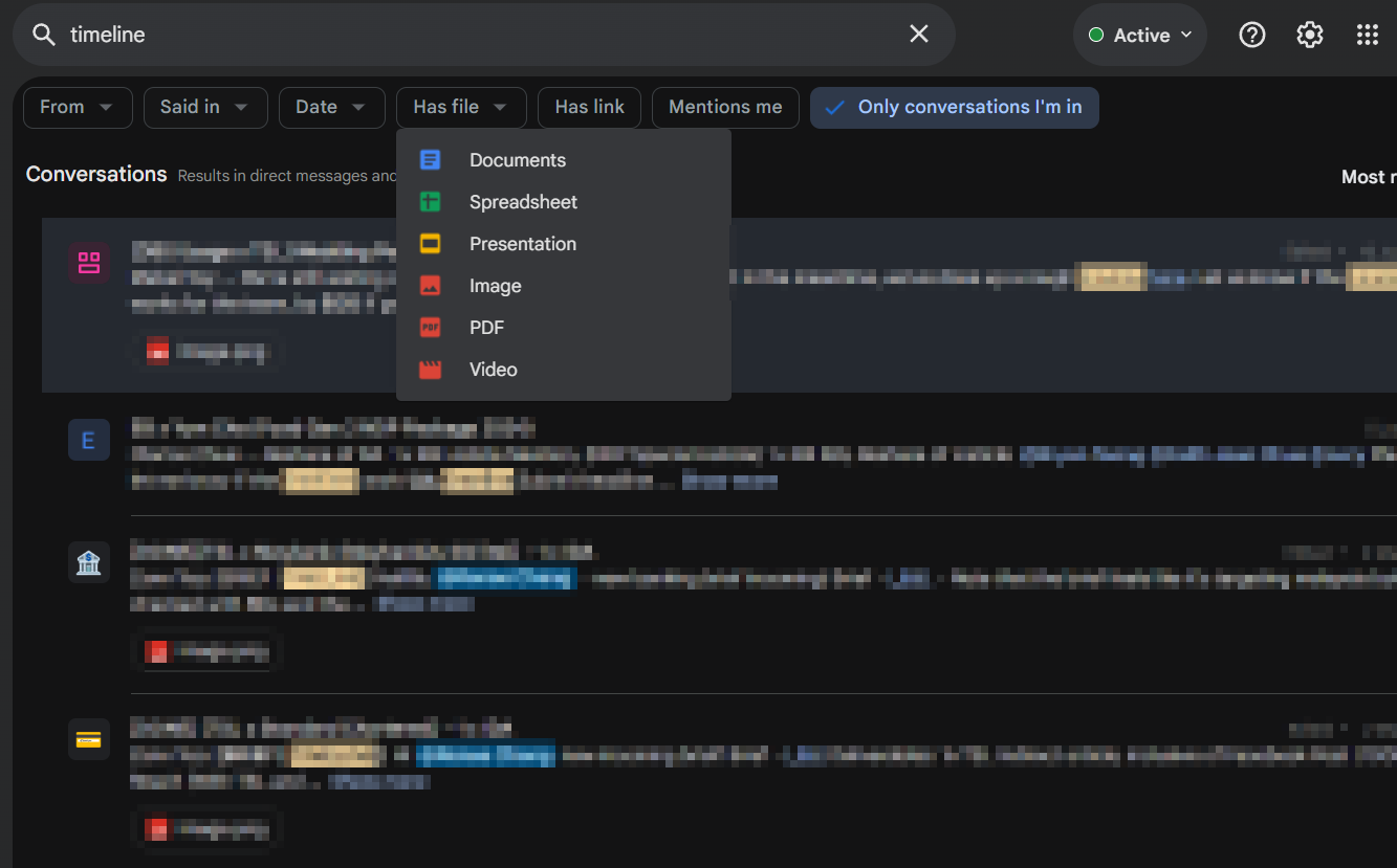 Google Chat Hacks Advanced Search Filters