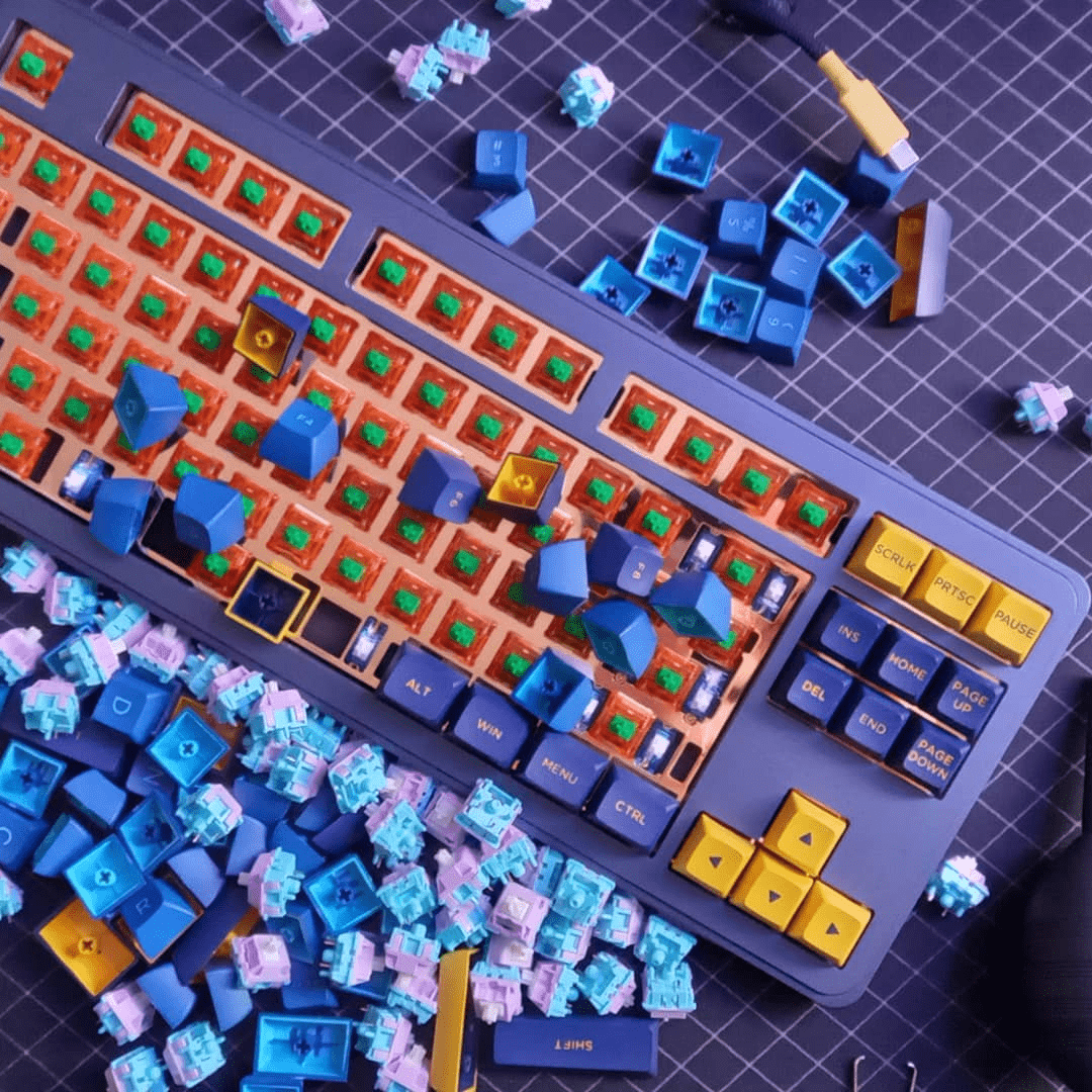 Keyboard with keycaps